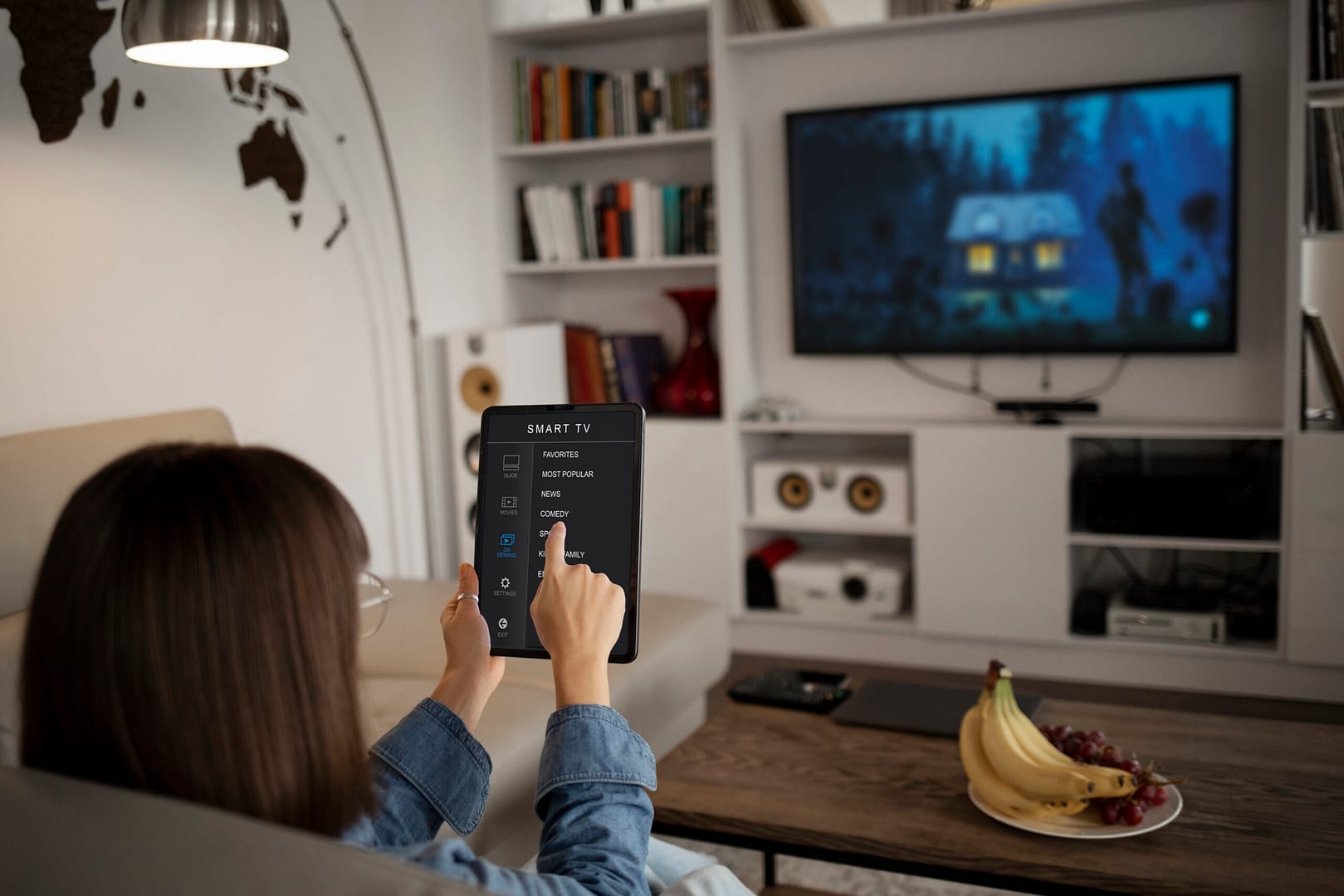 young woman using home technology scaled