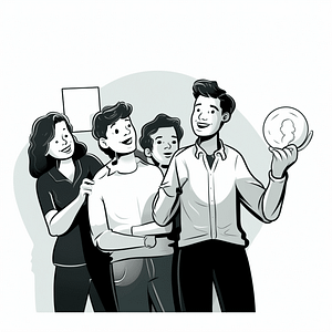 Business Development 5 voxsar a line art about a fund endorsement with people standing 71398f2b b208 4a6a a7d6 22169fd6a150