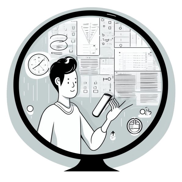 Re:Life 19 voxsar a line art about Detailed Reporting Analytics as a featu 2851ee37 5e17 4f11 a31d 2474869f3d27