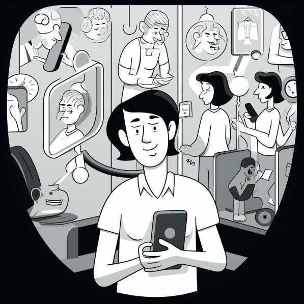 Business Development 9 voxsar a line art about a marketers busy on the phone crowd of d89ef28d de2c 4728 9451 6490f9aa0a3f